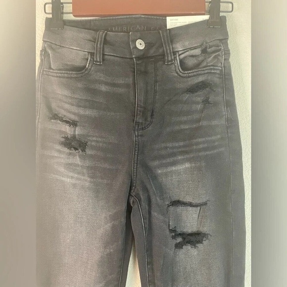 American Eagle Curvy Super Hi-Rise Soft Knit Distressed Jegging- size 23/000 NWT - Picture 3 of 7